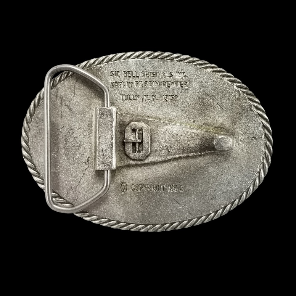 New York Fish and Wildlife Centennial 1995 Belt Buckle Sid Bell Originals Pewter - Picture 4 of 9